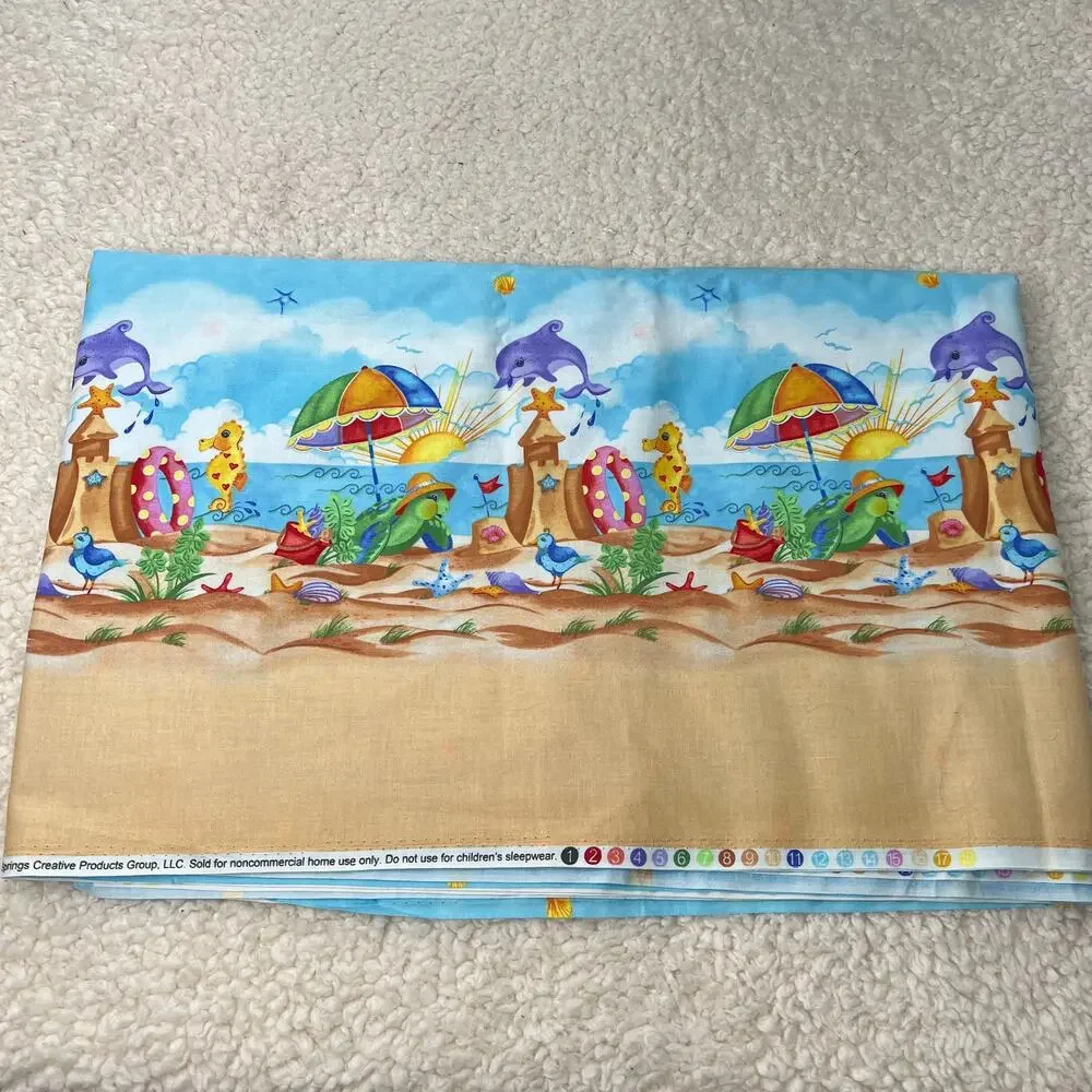 Children Dolphin Beach Spring Creative Products Cotton 3.5 Yards